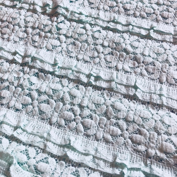 Mint Lace Peplum Top - Picture 2 of 5